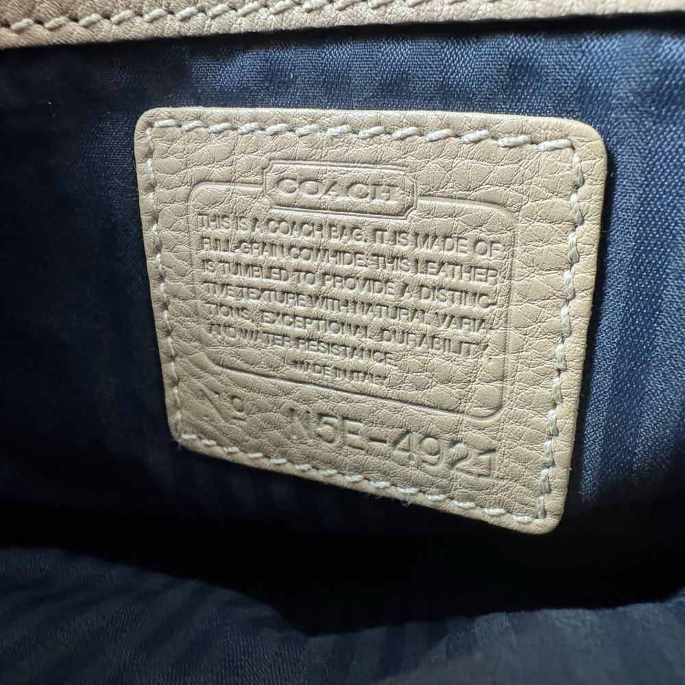 Vintage Coach Sonoma Satchel #4921 Natural Grain Leather Cream Top Handle Purse - Picture 3 of 8